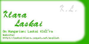 klara laskai business card